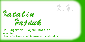 katalin hajduk business card